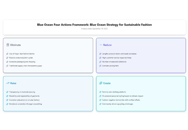 Blue Ocean Four Actions Framework